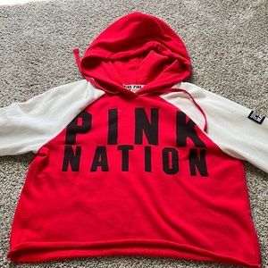 PINK cropped hoodie